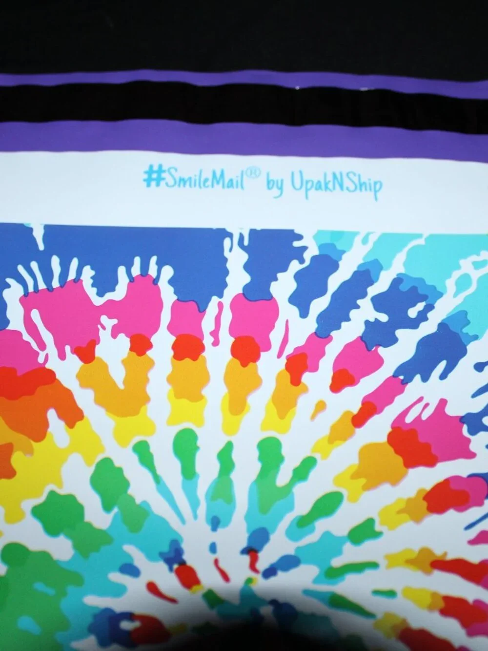 50 pcs - 25 10x13 Tie-Dye Poly Mailers & 25 10x13 Clear Self Seal Bags